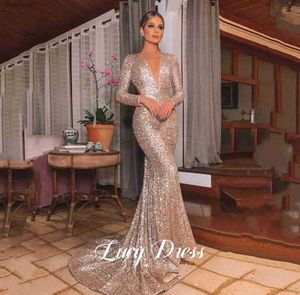 Urban Sexy Dresses Lucy Luxurious For Prom Dress 2023 Womens Evening Women Champagne Mermaid Elegant Guest Wedding Sequin YQ240327