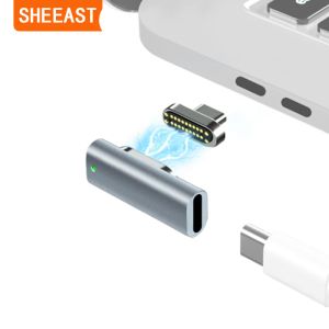 Adapter Sheeast Magnetic USB C Adapter 20PINS Typec Connector PD 100W Fast Charging 10 Gbp/S Converter för iPad MacBook Pro Huawei Switch