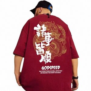 Mäns Cott Short Sleeve T-shirt Summer överdimensionerad lös och andas grafisk gymnastik Wild Streetwear Y2K Harajuku Goth Clothes N7HC#