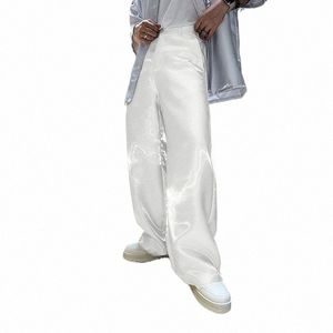 incerun 2023 Korean Style Men Trousers Solid Fl Fabric Pantals Fi Hot Selling All-match Loose Straight Leg Pants S-5XL C5l5#