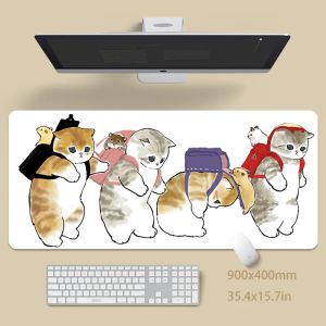 パッドラージマウスマットマウスパッドゲーマーキーボードマットデスクパッドテーブルマットかわいい猫ビッグマウスパッドPC HDマウスパッドデスクマットマウスマット