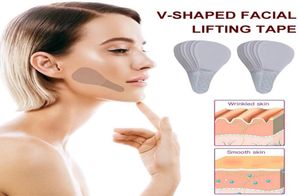 40pcs Set Görünmez İnce Yüz Yüz Çıkartmaları Hızlı Çizgi Kırışıklık Kırışıklık Sarkık Cilt Vshape Yüz Asansör Bant çenesi Yüz İnce Alet 10 Sets1118974