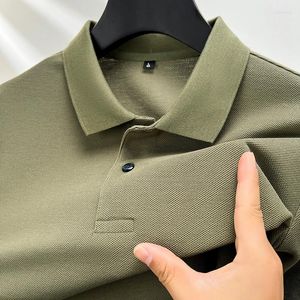 Polos masculinos 10 cores chegadas de verão homens manga curta camisa polo 2024 t para negócios confortáveis ​​e respiráveis ​​tops casuais