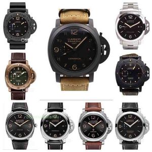 Lyxklockor för herrmekaniska armbandsur Panerrais Multifunktionsdesigner Watches High Quality Sapphire Stor diameter Watch Ewae
