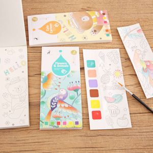 New 20 Sheets Children Creative Watercolor Painting Book Toy Gouache Graffiti Picture Coloring Drawing Educational Toys For Kids 4-8