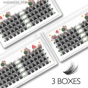 Cílios Postiços Volume Cluster Lashes 144 PCS DIY Extensão de Cílios Cílios Segmentados Individuais 3D Cílios Postiços C Curl Fluffy Natural Lash24327