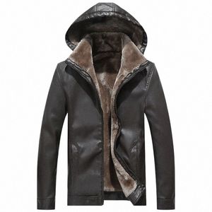 Vattentät motorcykel PU JACKE Biker Veet Leather Coats Män