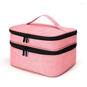 Storage Bags Nail Polish Carrying Case Water Resistant Double Layer For Manicure Accessories Supply