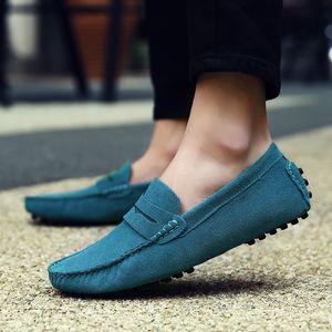 Men Casual Shoes Espadrilles Triple Black White Brown Wine Red Navy Khaki Mens Suede Leather Sneakers Slip On Boat Shoe Outdoor Flat Driving Jogging Walking 38-52 B071