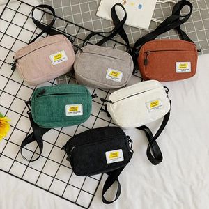 Umhängetaschen Cord Einfarbig Frauen Handabgs Casual Weibliche Messenger Tasche Zipper Kleine Umhängetasche Mädchen Telefon Geldbörsen