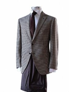 nuovi abiti da uomo su misura 2 pezzi blazer pantaloni monopetto risvolto con visiera plaid cubi fi busin matrimonio su misura c4Nu #