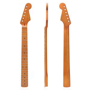 Manico in acero canadese con manico per chitarra elettrica giallo opaco ST Pin per stile