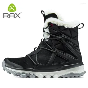 Fitness Shoes Rax Women Winter Snow Boots Genuine Leather Fluff Mountain Hiking Trekking Fleece Warm Sports Sneakers Walking