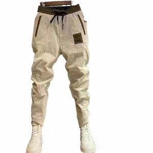 Męskie spodnie sztrutowe jesień/zima w męskich ubraniach spodnie sportowe jogging fitn bieganie spodni Harajuku Streetwear Pants W6ci#
