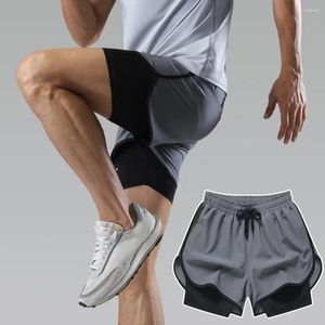 Pantaloncini da uomo da uomo con coulisse Fitness ad asciugatura rapida con tasche elastiche in vita Tinta unita Sport per l'estate