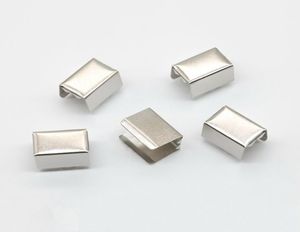 100pcs 5x10mm 금속 정사각형 가죽 코드 크림 핑 엔드 캡이 DIY 팔찌 보석 제작을위한 스트링 패스너 로프 클립 5460048