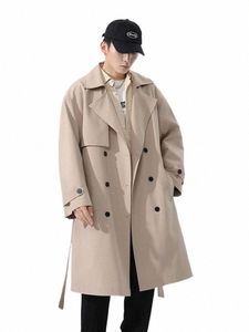 Herrvindbrytare Casual Loose Waterproof LG Coat 2023 Helt nya vårgravjackor FI Yttre kläder överrock för manlig y1wo#