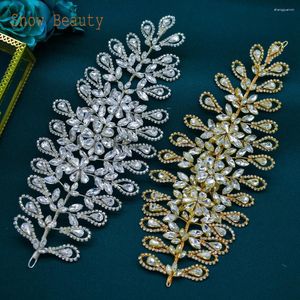 Hair Clips DZ047 Trendy Rhinestone Bridal Headband Women Crystal Headpiece Bride Wedding Accessories Party Tiara Ornaments