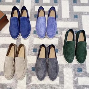 Casual Shoes Suede Men's Slip-On Shoe Walking in Spring and Summer Women's Flat Loafers Moccasins Driving Wedding