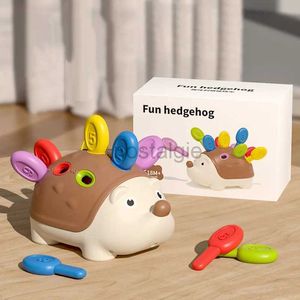 Intelligens Toys Hedgehog Montessori Toys utvecklar koncentrationsträning Sensorisk stavning Little Children Puzzle 24327