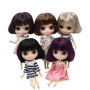 Lodowate DBS Blyth Middie Doll No7 Bobo Hair Matte Skin 20cm 18 Włącze ciało ręczne gest jako prezent Neo 240311