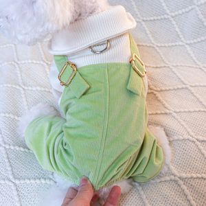 개와 고양이를위한 옷 애완 동물 점프 수트 옷 의류 개 전체 바지 강아지 의상 가죽 끈 고리