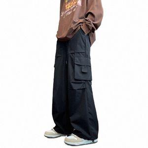 streetwear 2024 Spring Summer Casual Men Trousers Solid Color Harajuku Lightweight Cargo Pants Fi Straight Men's Pants D70c#