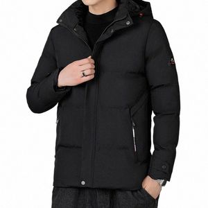 uomini Busines Fi con cappuccio 2023 nuovo inverno in pile caldo spesso Parka pelliccia antivento Parka giacca da uomo classico giacca casual da uomo n3Gp #