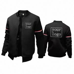 your OWN Design Brand Logo/Picture Custom DIY Men's Jacket Fi Sports Zipper Coat Tracksuit Outdoor Clothes Custom Outwear z1By#