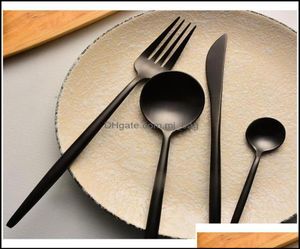 Forks Streetware Mutfak Yemek Bar Ev Bahçesi Bırak Teslimatı 2021 Mat Siyah Sierware Set ağır hizmette 4 adet paslanmaz çelik UT2307431