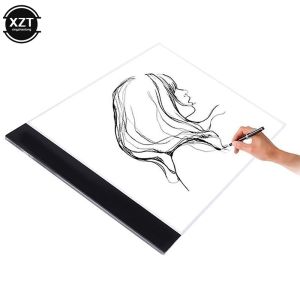 Tabletter Ritning Tablett A4 LED -ljusartist Thin Art Stencil Drawing Board Light Box Tracing Writing Portable Electronic Tablet Pad