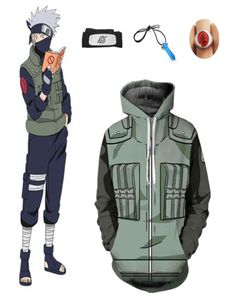 Asya Boyut Japonya Anime Hokage Hatake Kakashi Unisex Cosplay Costume Cadılar Bayramı Ceket Hoodie Fuly Fuly Set8824592