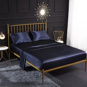 Bettwäsche-Set, Luxus-Queen-King-Size-Bettlaken-Set, 150 Euro, Einzel-, Doppel-, Satin-Bettwäsche-Set, 4-teilige Bettwäsche und Kissenbezüge, 240327