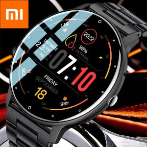 時計Xiaomi Smart Watch Men Bluetoothコールスポーツフィットネスブレスレット防水時計音声アシスタント女性スマートウォッチ +ボックス