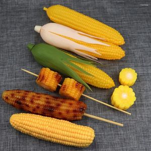 Flores decorativas 5 peças, simulação de milho falso modelo de vegetais, decoração de cozinha, enfeites de legumes, adereços po, frutas artificiais falsas