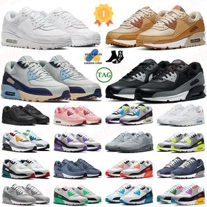 nike air max 90 airmax 90 airmaxs 90s shoes Top Designer Sport Laufen Wolf Grau Blau Void Weiß Infrarot Herren Frauen Turnschuhe 【code ：L】