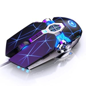 Mice Professional Wired Gaming Mouse 3200DPI Optical USB Game Mute Mice Liquid cooled Shining Mechanical mouse for PC Laptop Gamer