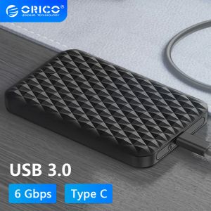 Gehäuse ORICO 2,5 Zoll SATA 3.0 SSD Externes Gehäuse Festplattengehäuse USB Typ C Aufbewahrungsbox House Pack Festplattenabdeckung für PC Laptop