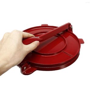 Stampi da forno 8 pollici Tortilla Press Maker Strumento pieghevole fai-da-te in alluminio per cucina ristorante (rosso)