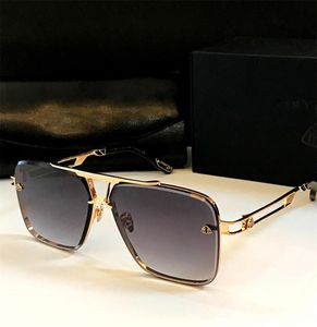 Vintage Men Sun Glasses Punk Style Retro Square Frame With Leather Box Coating Reflective Antiuv Lens Top Quality7272448