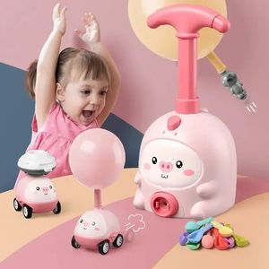 Dzieci Rakiet Balon Er Toys Car Montessori Inertial Air Power Pojazdów dla chłopców dziewczęta 240321