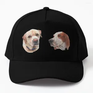 Ball Caps Yellow Labrador i Setter Pattern Baseball Cap Funny Hat Visor Beach Bag dla mężczyzn