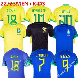 ブラジルジャージーブラック2024ブラジルズヴィニJr。サッカージャージーカセミロ23 24新しいブラジルナショナルチームG.Jesus P.CoutinhoアウェイメンキッズキットL.Paqueta T.Silva Pele Marcelo