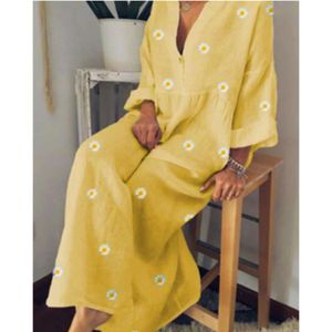 Women's Printed Loose Dress Plus Size Long Dresses 368718