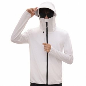 summer UPF 50+ UV Proof Men Skin Coats Hooded Sun Protecti Breathable Cool Thin Windbreaker Plus Size Casual Jackets 4XL t7iO#
