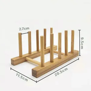 Küche Lagerung Rack Holz Teller Trocknen Mit Stabile Anti-skid Design Für Schrank Organisation Entwässerung Stehen Topf Deckel Platte