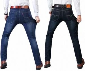 Stretch Autumn/Winter Men's Jeans Herrstil rak och mångsidiga LG -byxor Q0VP#