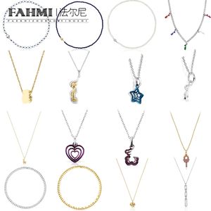 Fahmi Classic high quality white gold chain chain full circle bear colorful gold necklaceGood Craftsmanship, TOP Quality