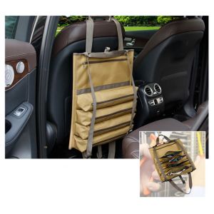 Väskor Canvas Tool Rollup Hunting Bag Wrench Storage Carrier Multi Pocket Hanging Pouch Car Back Seat High Quality Organizer X589D