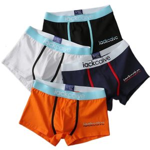 3 pçs / lote homens boxer shorts algodão homens roupa interior respirável homem cuecas boxers esportes conforto masculino calcinha l3xl 240320